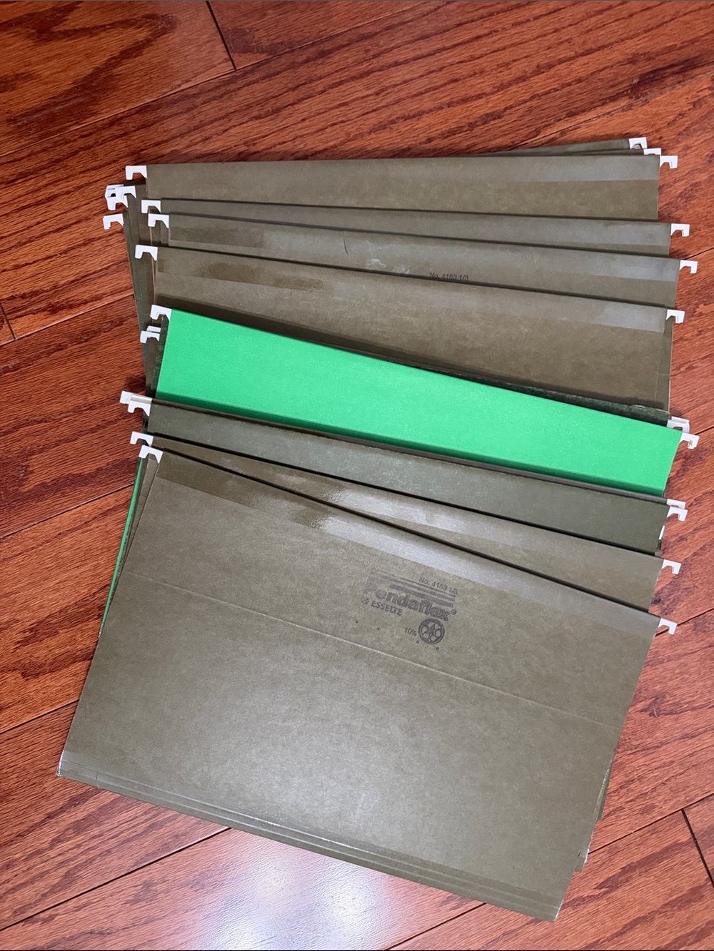 Pendaflex Green Legal Sized Hanging File Folders- set of 17